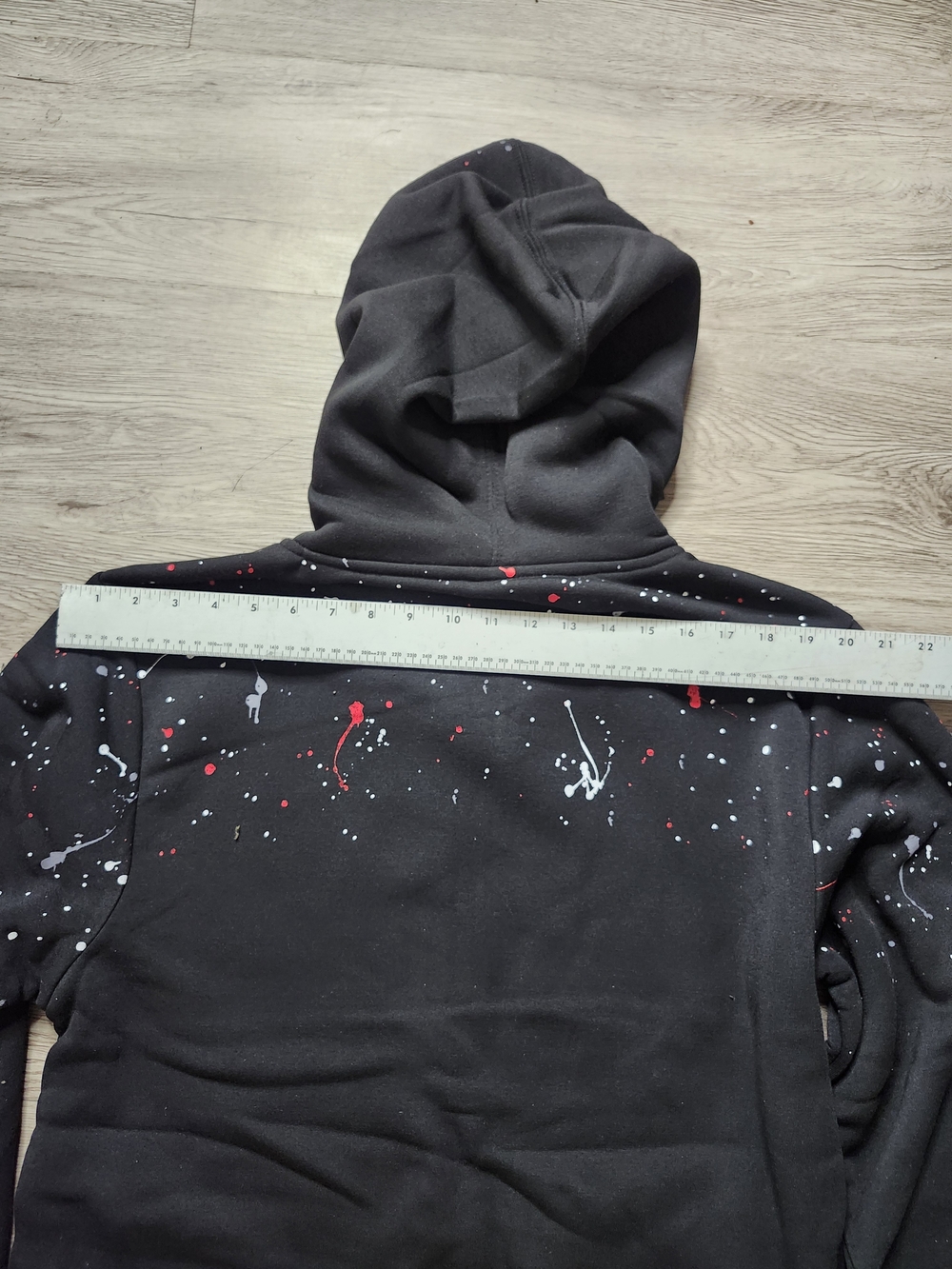 Victorious Men's Black Hooded Sweatshirt & Jogger Set with Red and White - Picture 7 of 11